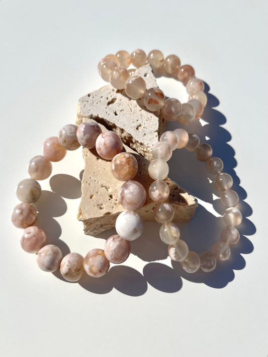 Willow & Body Flower Agate Bracelet